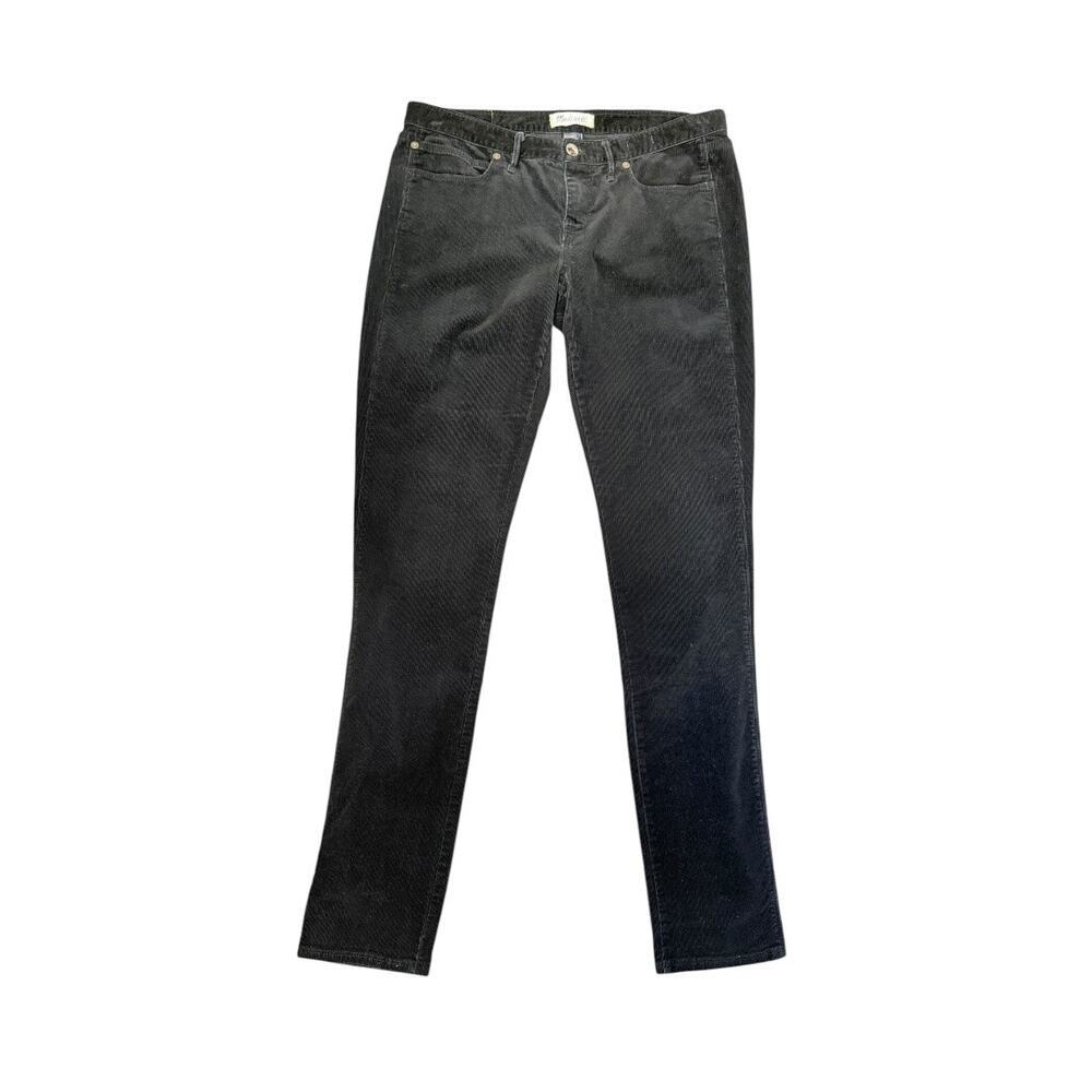 Madewell‎ Women's Skinny Low Rise Corduroy Pants Black Size 8 (29) Casual
